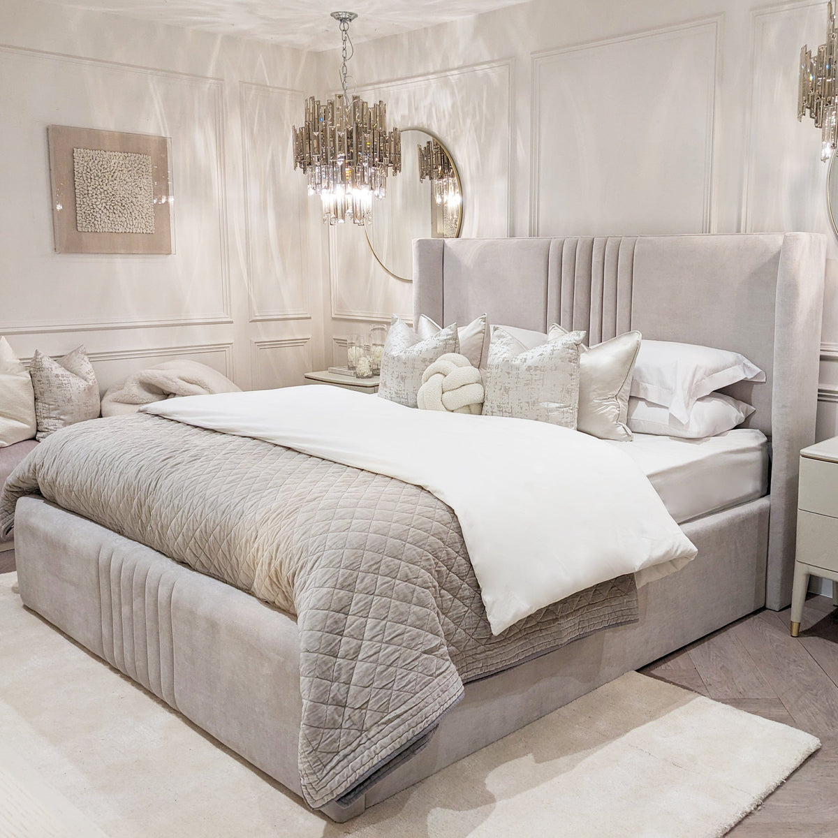 Elvira Luxury Beds Frame with Optional Ottoman Storage